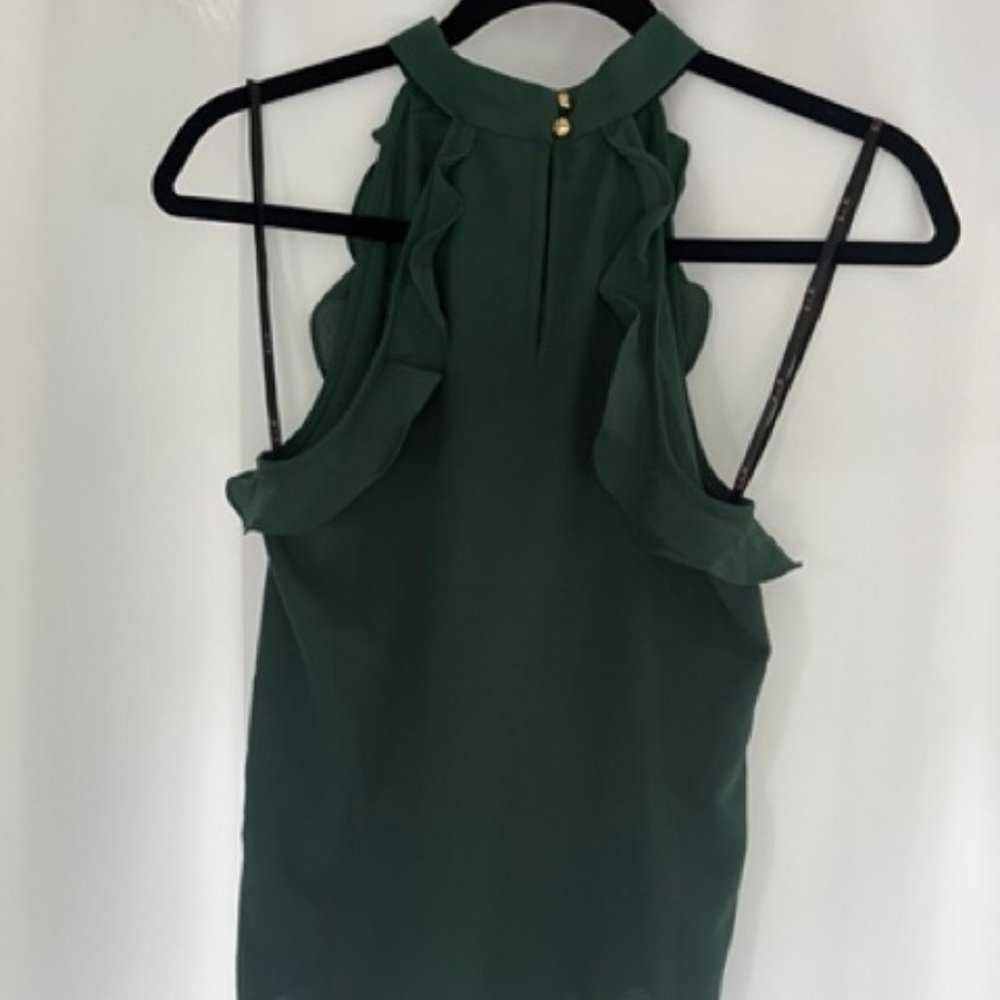 Hunter Green, Scalloped-detail Tank Top